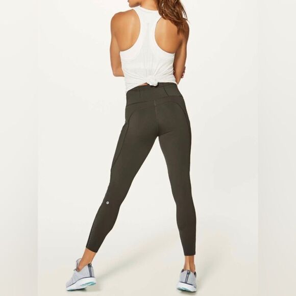 Lululemon 7/8 Tight II *Nulux 25" Dark Olive - Picture 4 of 12